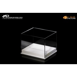 Box rettangolare trasparente fondo bianco tipo museo -3